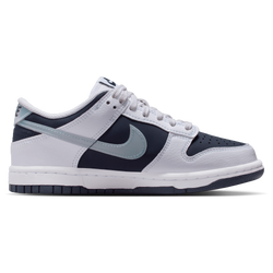 Grade School Shoes - Nike Dunk Low - White-Lt Armory Blue-Deep Royal Blue