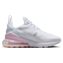 Grade School Shoes - Nike Air Max 270 - White-Pink Foam-Lt Smoke Grey