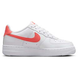 Grade School Shoes - Nike Air Force 1 - White-Magic Ember