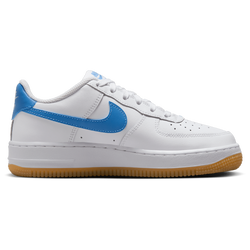 Grade School Shoes - Nike Air Force 1 - White-Gum Light Brown