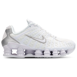 Grade School Shoes - Nike Shox Total - White-White-Mtlc Silver