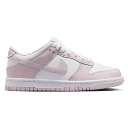 Grade School Shoes - Nike Dunk Low - White-Lt Violet-Lt Violet