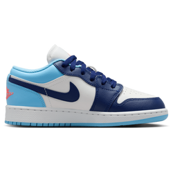 Grade School Shoes - Jordan Aj1 Low - Sail-Blue Void-Blue Chill