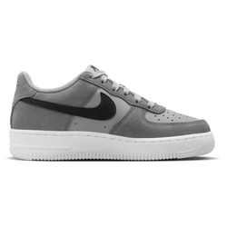 Grade School Shoes - Nike Air Force 1 Low - Lt Smoke Grey-Dk Smoke Grey