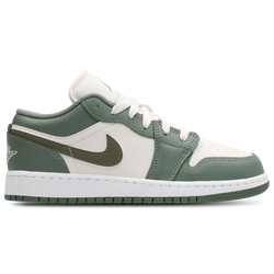 Grade School Shoes - Jordan Aj1 Low - Vintage Lichen-Med Olive