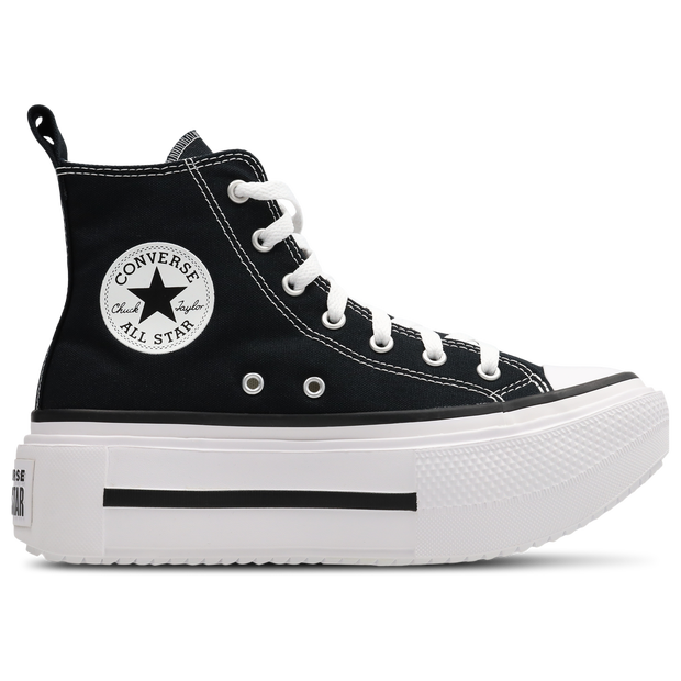 Converse CTAS Lift Double Stack Kid's Sneakers - Black - Size 4 - Canvas
