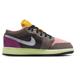 Grade School Shoes - Jordan 1 Low Se - Oil Grey-Cave Stone
