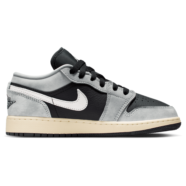 Jordan 1 Low Unisex Shoes - Grey - Size: 3 - Mesh/Synthetic - Foot Locker - HQ2021-012