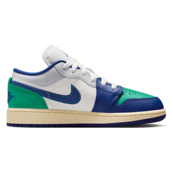 Grade School Shoes - Jordan Aj1 Low - Sail-Stadium Green