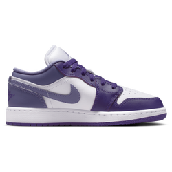 Grade School Shoes - Jordan Aj1 Low - Court Purple-White