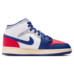 basisschool Schoenen - Jordan Aj1 Mid - White-University Red