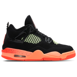Grade School Shoes - Jordan Retro 4 - Black-Infrared 23-Brt Mango