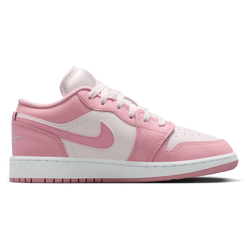 Grade School Shoes - Jordan Air Jordan 1 Low - Medium Soft Pink-White