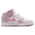 Jordan 1 Mid - Grade School Shoes Pearl Pink-White