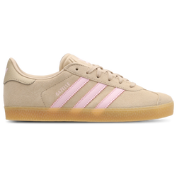 Grade School Shoes - adidas Gazelle - Magic Beige-Clear Pink-Gum 3