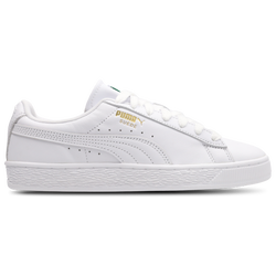 Grade School Shoes - Puma Suede - White-Archive Green