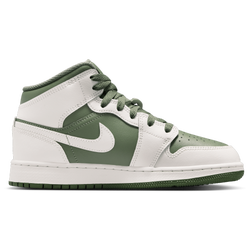 Primaria y colegio Zapatillas - Jordan Aj1 Mid - Summit White-Vintage Lichen