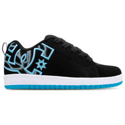 Grade School Shoes - DC Shoes Court Graffik - Black-Glow
