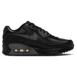 Grade School Shoes - Nike Air Max 90 - Black-Iron Grey-Metallic Silver
