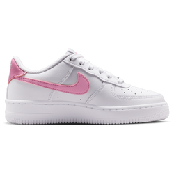 Grade School Shoes - Nike Air Force 1 - White-Pink Rise-White