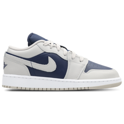 Grade School Shoes - Jordan Aj1 Low - Tech Grey-College Navy-White