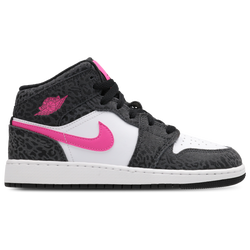 Grade School Shoes - Jordan Aj1 Mid - Black-Laser Fuchsia-Anthracite