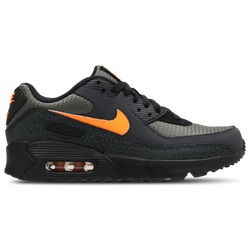 Grade School Shoes - Nike Air Max 90 - Cargo Khaki-Total Orange-Black