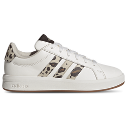 Grade School Shoes - adidas Grand Court 3.0 - Core White-Crystal Linen