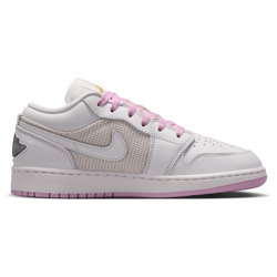 Grade School Shoes - Jordan Aj1 Low - Summit White-Light Arctic Pink