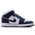 Jordan Aj1 Mid - Grade School Shoes Obsidian-White