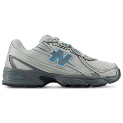 Grade School Shoes - New Balance 740 Lace - Dark Silver Metallic-Fan Blue