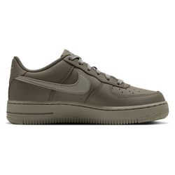 Grade School Shoes - Nike Air Force 1 Tech Essential - Tarp Green-Metallic Silver