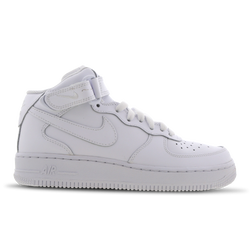 Primaria y colegio Zapatillas - Nike Air Force 1 Mid - White-White-White
