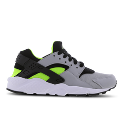 Grade School Shoes - Nike Huarache - Wolf Grey-Black-Electric Green