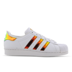 Grade School Shoes - adidas Superstar "Gold Iridescent" - White-Gold Metallic-White