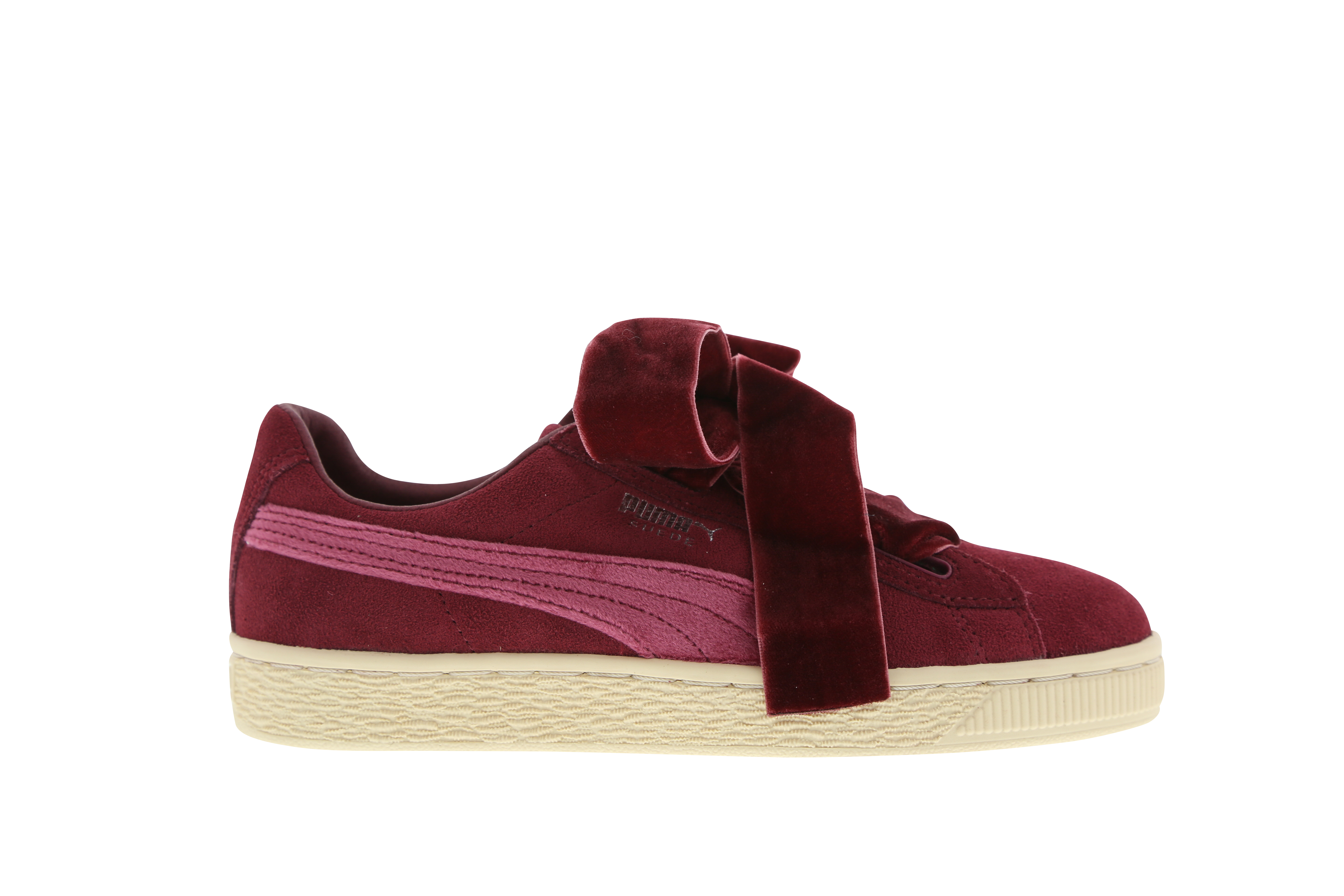 puma suede heart rosso