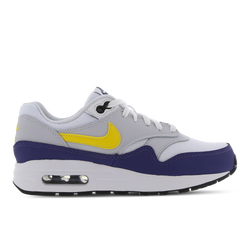 Grade School Shoes - Nike Air Max 1 - White-Tour Yellow-Blue Recall