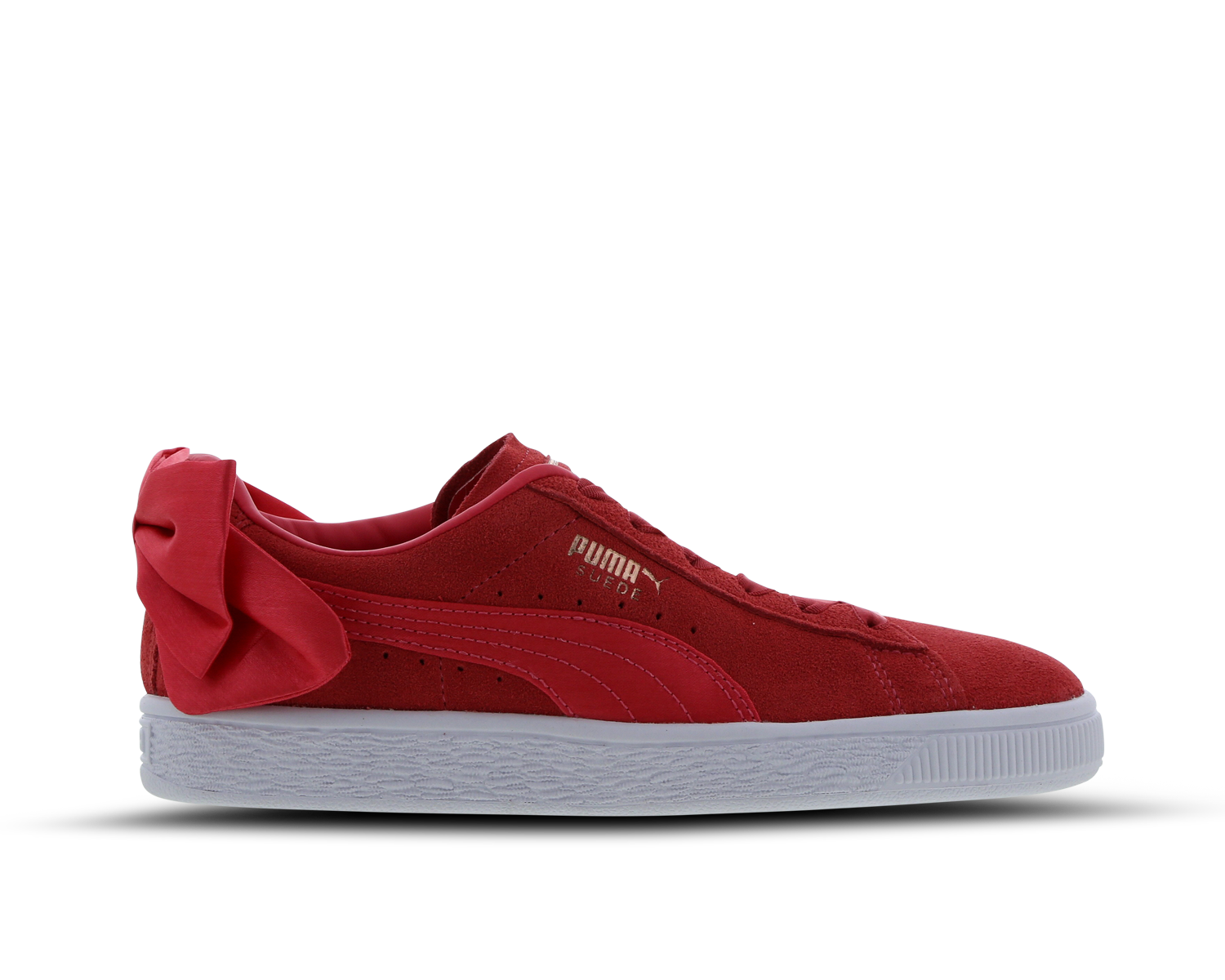 puma suede bow red