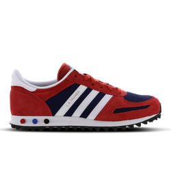 Grade School Shoes - adidas LA Trainer - Red-Dark Blue-White