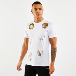 Men T-Shirts - New Era Logo - White-Navy