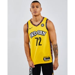 Men Jerseys/Replicas - Nike Brooklyn Nets Biggie Swingman - Yellow-White-Black