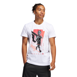 Men T-Shirts - adidas Dame Gu Tee - White-White