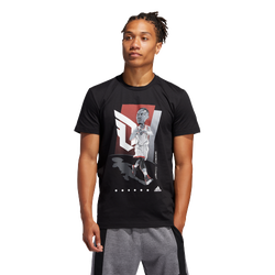 Men T-Shirts - adidas Dame Gu Tee - Black-Black