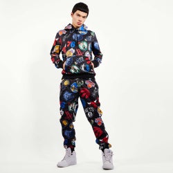 Men Pants - New Era Nba Multi All Over Print - Black-Multi