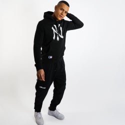 Men Hoodies - New Era Over The Head - Black-Black
