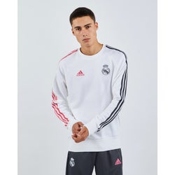 Men Sweatshirts - adidas Real Madrid Crew - White-Pink-White