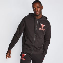 Men Hoodies - New Era NBA Chicago Bulls - Black-Black