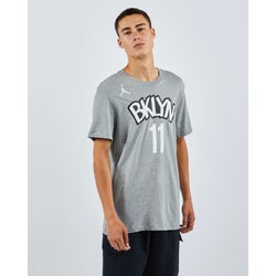 Men T-Shirts - Jordan Statement Brooklyn Nets Kyrie - Grey-Grey