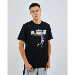 Men T-Shirts - Nike Lebron Logo - Black-Black