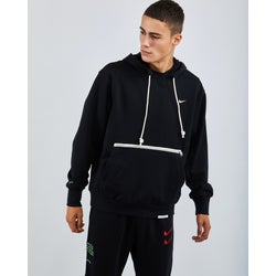 Men Hoodies - Nike Standard Issue Over The Head - Black-Black